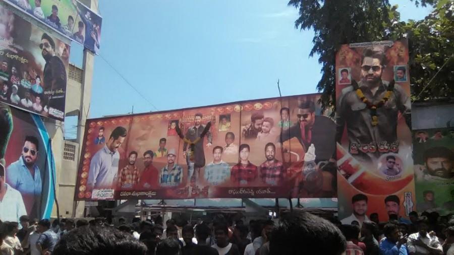 Actor Jr NTR's highly anticipated Telugu action-drama "Jai Lava Kusa" released on September 21. Jr NTR,Jai Lava Kusa,jai lava kusa release,Jai Lava Kusa celebration,Jai Lava Kusa celebration pics,Jai Lava Kusa celebration images,Jai Lava Kusa celebration stills,Jai Lava Kusa celebration pictures,Jai Lava Kusa celebration photos