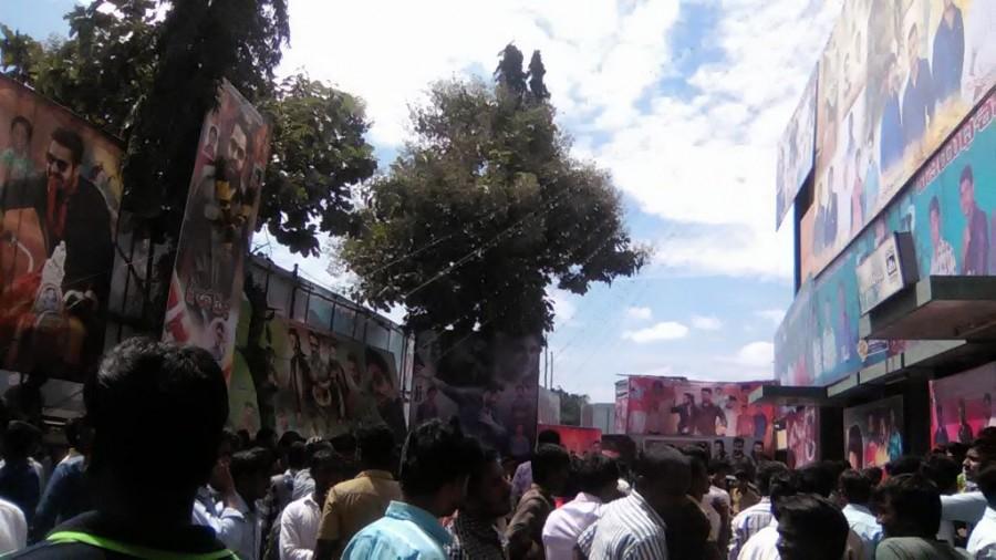 The film, directed by Bobby, features Jr NTR in a triple role. Jr NTR,Jai Lava Kusa,jai lava kusa release,Jai Lava Kusa celebration,Jai Lava Kusa celebration pics,Jai Lava Kusa celebration images,Jai Lava Kusa celebration stills,Jai Lava Kusa celebration pictures,Jai Lava Kusa celebration photos