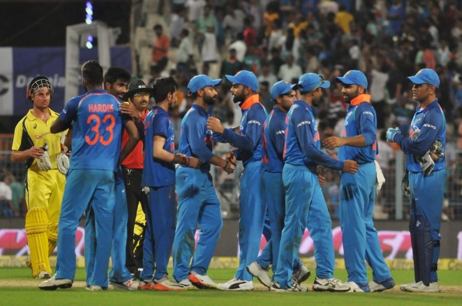 Kohli (92 from 107 balls; 8*4) built the Indian innings by stitching together a 102-run second wicket partnership with Ajinkya Rahane (55 from 64; 7*4) and later a 55-run stand for the fourth wicket in the company of Kedar Jadhav. After Kohli won the toss and opted to bat, pacer Coulter-Nile saw the end of Rohit (7) in the sixth over. This brought Rahane and Kohli together, and the duo went about their job of consolidating the Indian innings. The association was broken once Rahane got out. At the halfway stage of the innings, India were 124/2. But that became 131/3 a little later, with Manish Pandey (3) departing cheaply. Chinaman Kuldeep Yadav,Chinaman Kuldeep Yadav gets hat-trick,Chinaman Kuldeep Yadav hat-trick,Kuldeep gets hat-trick,India beat Australia in second ODI,India beat Australia