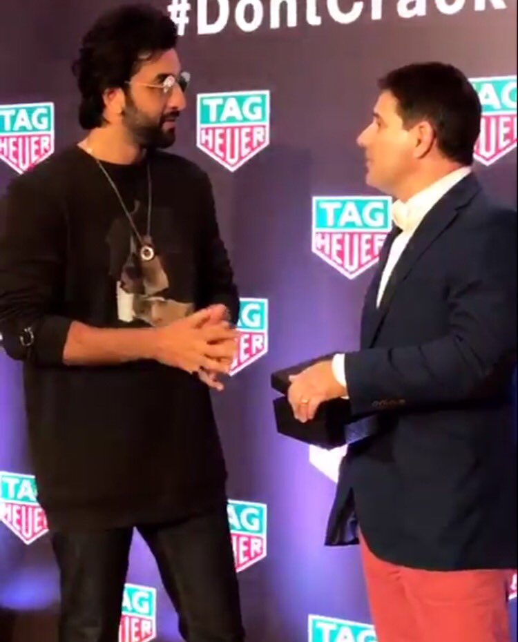 Actor Ranbir Kapoor launches TAG Heuer's latest collection in Mumbai. Ranbir Kapoor,TAG Heuer's latest collection,TAG Heuer,Ranbir Kapoor launches TAG Heuer,Actor Ranbir Kapoor,bollywood actor Actor Ranbir Kapoor