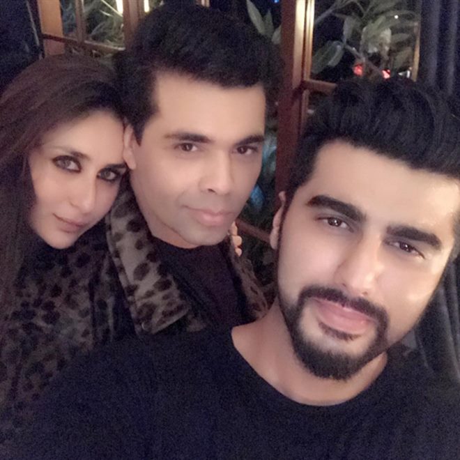 Kareena Kapoor and Karan Johar. Saif Ali Khan,Karan Johar,Malaika Arora,Kareena Kapoor,Kareena Kapoor celebrates her 37th Birthday,Kareena Kapoor 37th Birthday,Kareena Kapoor Birthday celebration,Kareena Kapoor Birthday celebration pics,Kareena Kapoor Birthday celebration images,Kareena