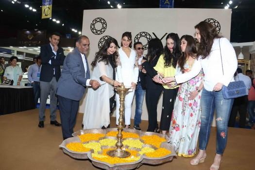 Celebs like Jacqueline Fernandes, Amruta Fadnavis, Yes Bank's Radha Kapoor lit the lamp and launched JOYA - a fashion and lifestyle exhibition.