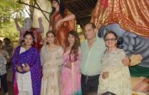 Sharbani Mukherjee, Kajol, Tanisha Mukherjee  Debu Mukherjee and Tanuja Mukherjee at North Bombay Sarbojanin Durga Puja Samiti 2017.