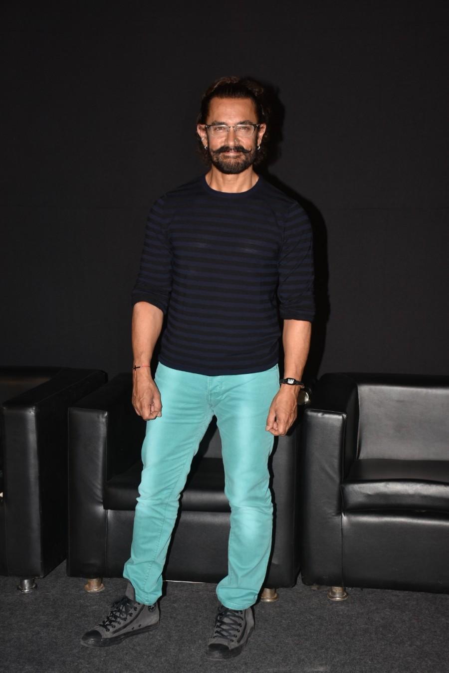 The film has has generating huge buzz owing to Aamir Khan- Zaira Wasim returning to celluloid after 'Dangal' as well as the content of the film. The quirky character of Aamir Khan has also piqued the interest of the audience. 'Secret Superstar' is Aamir Khan Productions' eighth film after delivering blockbuster films like Lagaan, Taare Zameen Par, Dangal among others. Produced by Aamir Khan, Kiran Rao under the banner name of Aamir Khan Productions, Zee Studios, and Akash Chawla, Secret Superstar is written and directed by Advait Chandan. The film is slated to release on 19th October 2017. Aamir Khan,actor Aamir Khan,Thugs of Hindostan,Secret Superstar,Secret Superstar promotion,Secret Superstar movie promotion