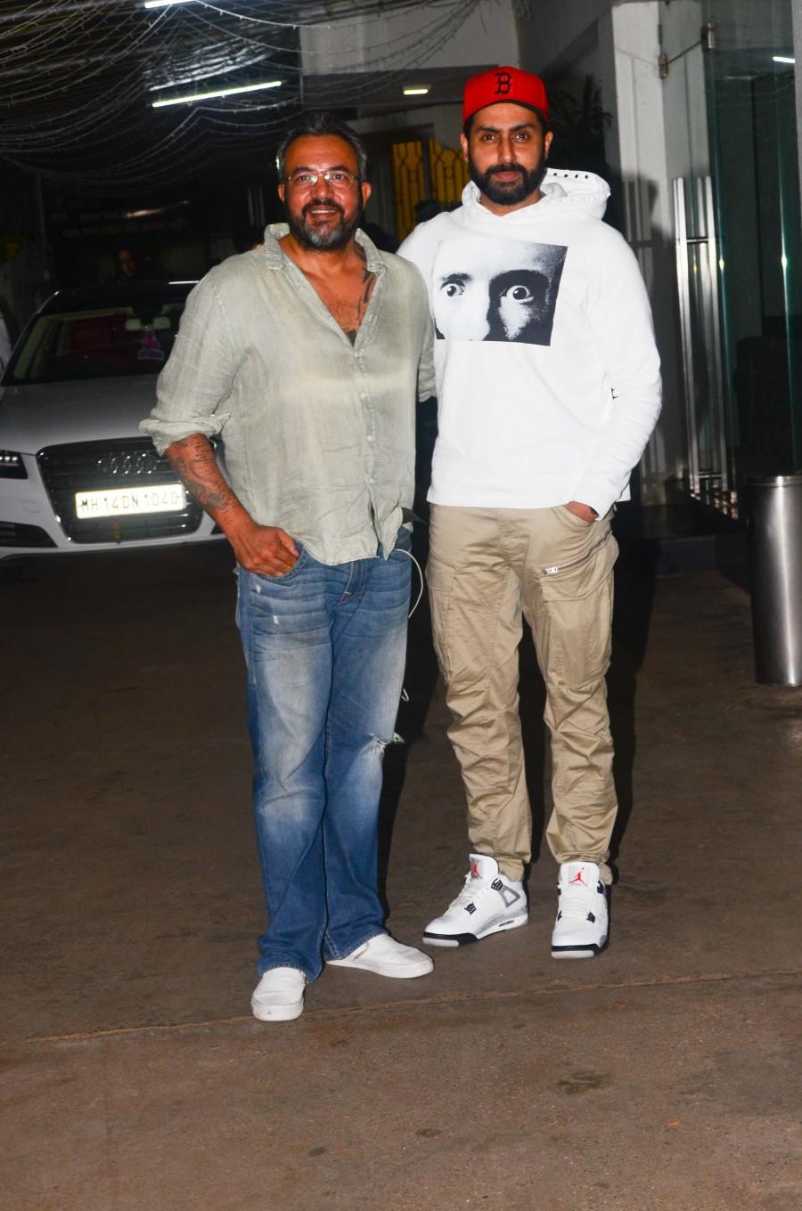 Bollywood actor Abhishek Bachchan spotted at Haseena special screening at Sunny Super Sound in Mumbai. Abhishek Bachchan,actor Abhishek Bachchan,Haseena special screening,Haseena,Abhishek Bachchan at Haseena special screening