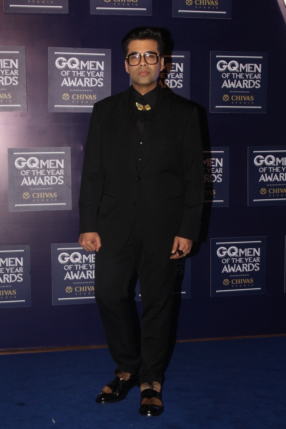 Director Karan Johar on the red carpet of "GQ Men Of The Year Awards" 2017 in Mumbai on Sept 22, 2017. Aamir Khan,Ranveer Singh,Hasan Minhaj,GQ Men of the Year Awards,GQ Men of the Year Awards 2017