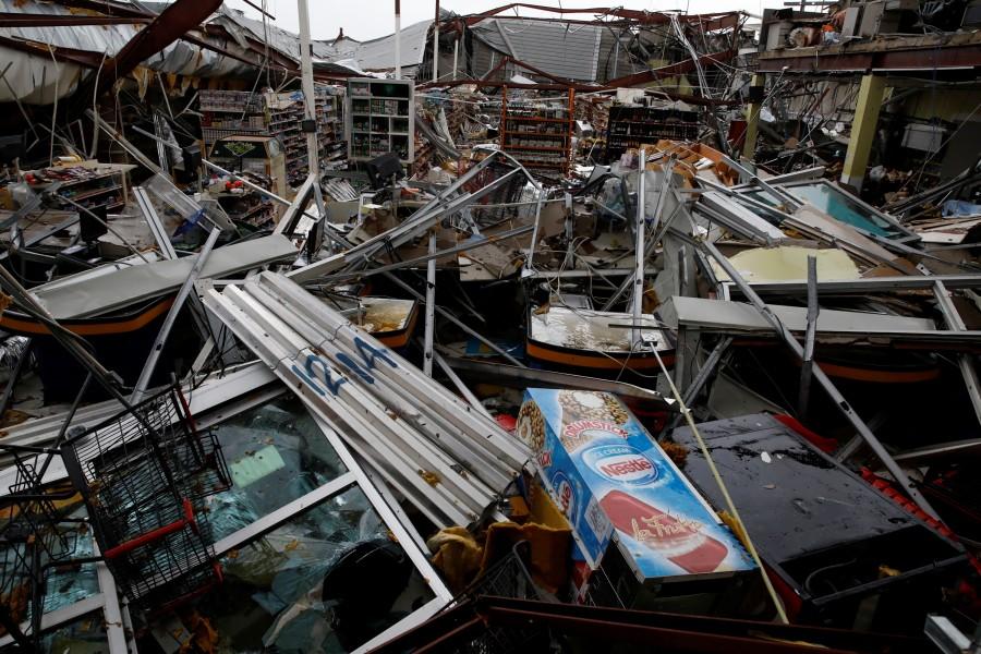 Damage is seen in a supermarket after the area was hit by Hurricane Maria in Guayama, Puerto Rico. Hurricane Maria,Hurricane Maria in Puerto Rico,Hurricane Maria slams Puerto Rico,U.S. territory