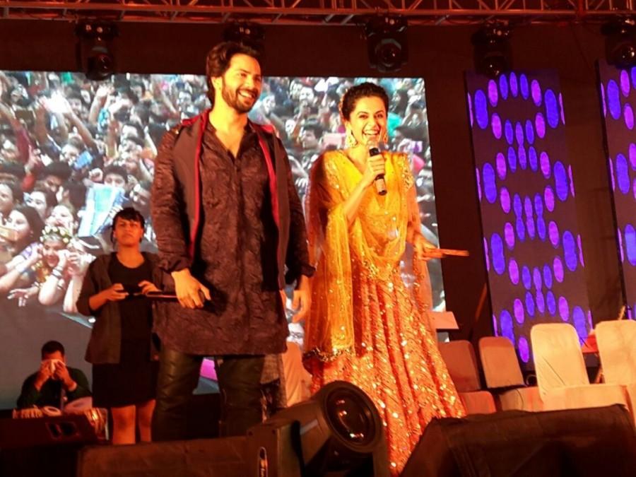 The trailer of the comedy film has left the audience in splits with its perfectly timed jokes and brilliant performances. The songs 'Chalti Hai Kya 9 se 12', 'Suno Ganpati Bappa', 'Oonchi Hai Building' and 'Aa Toh Sahi' have got everyone dancing to its tunes. Jacqueline Fernandez,Taapsee Pannu,Varun Dhawan