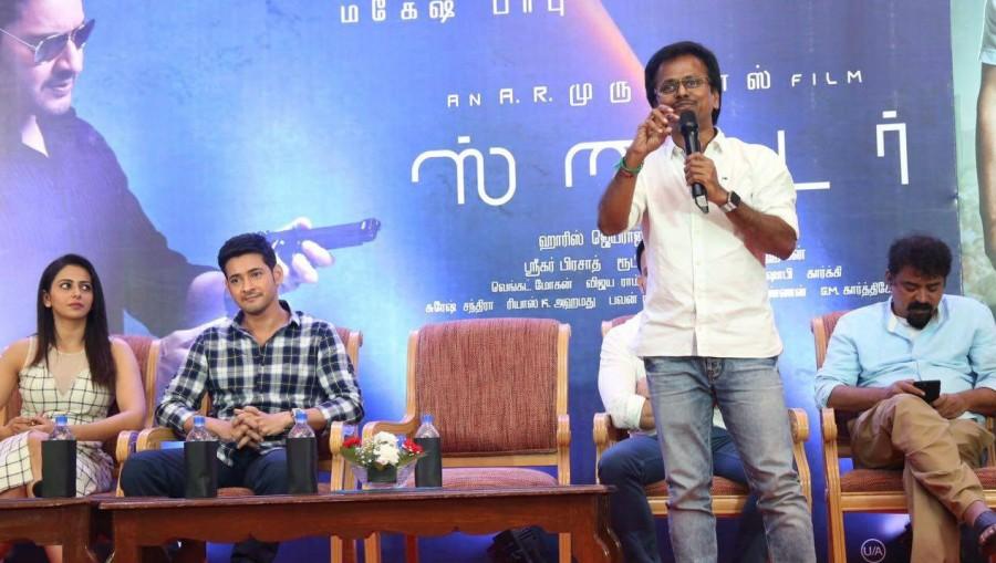 AR Murugadoss at Spyder Press Meet. Mahesh Babu,Rakul Preet Singh,AR Murugadoss,Spyder Press Meet,Spyder Press Meet pics,Spyder Press Meet images,Spyder Press Meet stills,Spyder Press Meet pictures