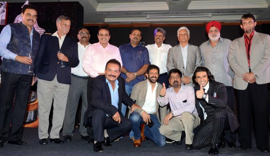 Present at the event were the world cup champions Kapil Dev, Kirti Azad, Roger Binny, S S Madanlal, Sandeep Patil, Balwinder Singh Sandhu, Krishnamachari Srikkanth, Dilip Vengsarkar, P.R. Man Singh (Manager) along with actor Ranveer Singh and the makers of the film which included Kabir Khan, Vikas Bahl, Madhu Mantena of Phantom films. 83 movie launch,83 movie,Kapil Dev,Ranveer Singh,Srikkanth,Amarnath