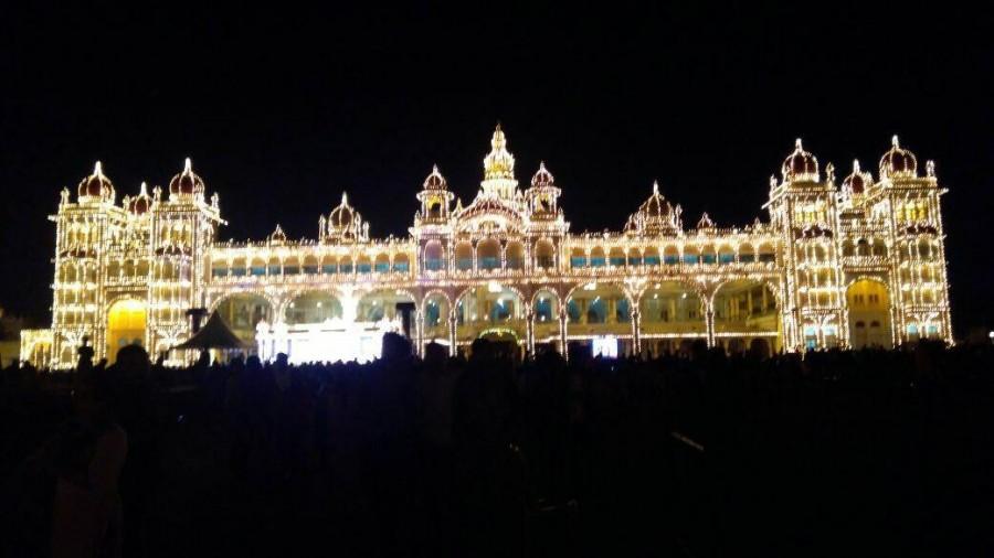 Check out Stunning images of Mysuru Palace lights up for Dasara Festival. Mysuru Palace,Mysuru Palace on Dasara Festival,Dasara Festival,Mysuru Dasara Festival,Mysuru Dasara Festival 2017,Mysuru Dasara Festival pics,Mysuru Dasara Festival images,Mysuru Dasara Festival stills,Mysuru Dasara Festival pictures,Mysuru Dasara Festiva