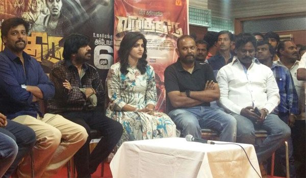 Tamil Movie Vizhithiru press meet held at Chennai. Celebs like T Rajendar, Dhansika, Krishna Kulasekaran, Venkat Prabhu graced the event.