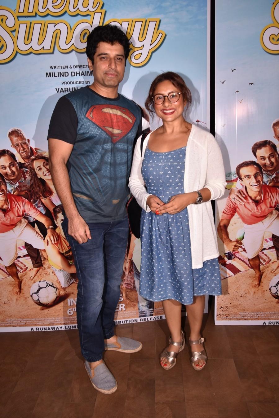 Before it hit the theaters for the audience, they held a special screening for their B-town friends in Mumbai. The B-town stars who attended the special screening were ace directors including Rajkumar Hirani, Kiran Rao, Amol Gupte, R Balki, Gauri Shinde, Vijay Krishna Acharya, legendary lyricist Javed Akhtar. Also present were names like Tannishtha Chatterjee, Ranvir Shorey, Sandhya Mridul. Also snapped were the star cast of the film. Rajkumar Hirani,Kiran Rao,Amol Gupte,R Balki,Gauri Shinde,Vijay Krishna Acharya,Tu Hai Mera Sunday,Tu Hai Mera Sunday special screening,Tu Hai Mera Sunday special screening pics,Tu Hai Mera Sunday special screening images,Tu Hai Mera Sunday special screen