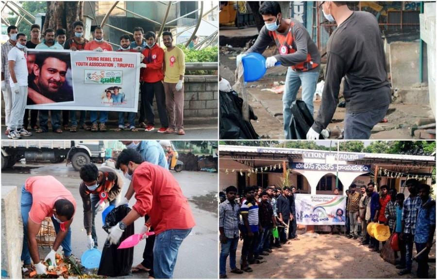 Astounded by the support of his fans, Prabhas did not fail to thank them. He took to Facebook and posted pictures of them cleaning the roads, supporting his campaign & was seen quoting - "These images truly makes me feel blessed to have such lovely fans.. A big heartfelt Thank You to each one of you who have contributed to making this country a Swachh Bharat. Let's continue this spirit and not wave it off just in a day. Jai Hind!" The Star surely has devoted but Samaritan fans! Prabhas,actor Prabhas,Rebel star Prabhas,Saaho,Swachh Bharat message