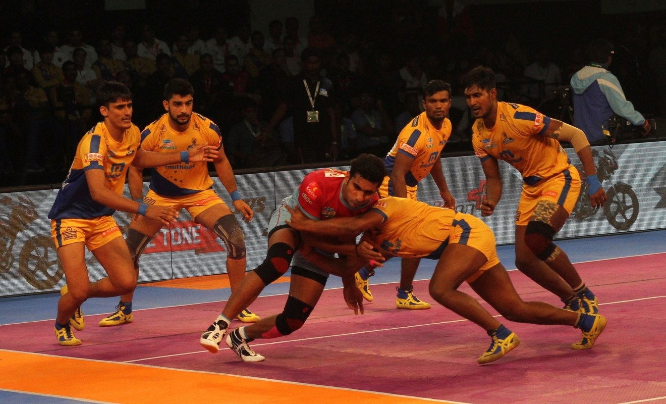 Pro Kabaddi League 2017: Jaipur Pink Panthers Beat Tamil Thalaivas By ...