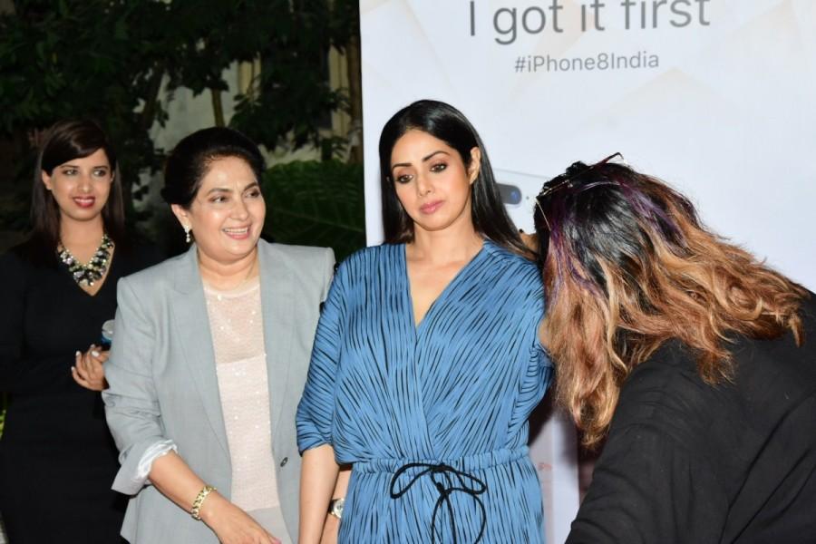 Sridevi at Iphone 8 At Iazure launch in Mumbai. Sridevi & Boney Kapoor,Sridevi Kapoor,Sridevi,IPhone 8 & IPhone 8+,IPhone 8,IPhone 8+,IPhone 8+ launch