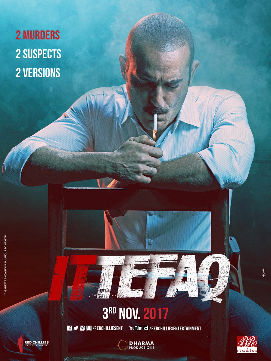 The film's soundtrack album and background score were composed by Amaal Mallik. Sidharth Malhotra,Sonakshi Sinha,Akshaye Khanna,Ittefaq movie poster,Ittefaq poster,Ittefaq first look,Ittefaq first look poster