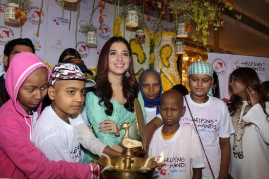 Actress Tamannaah Bhatia meets Cancer affected children in Mumbai.