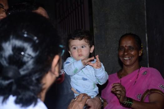 Taimur Ali Khan steals the limelight during Soha Ali Khan's birthday bash.