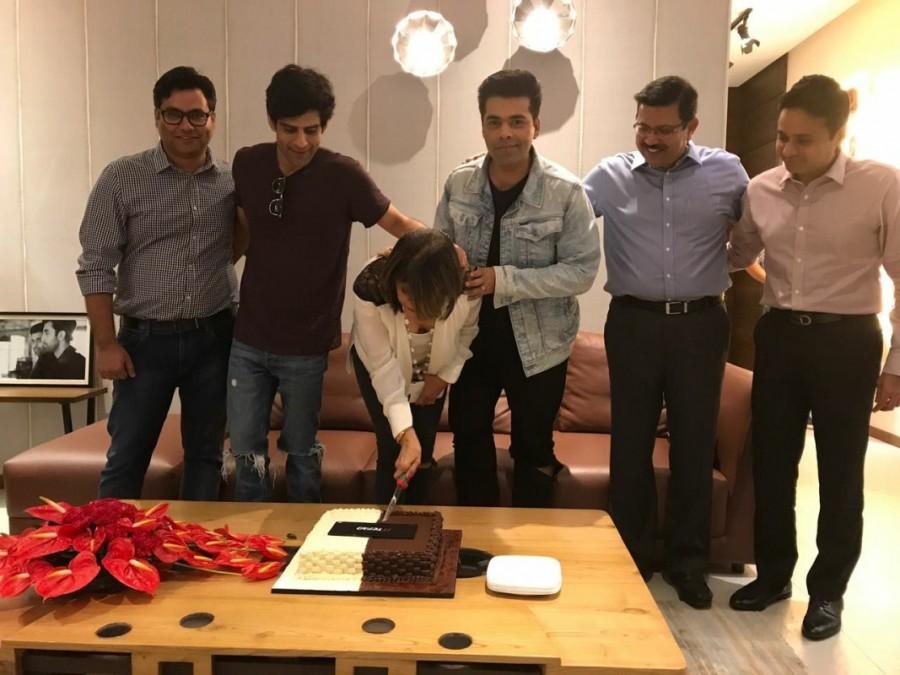 After treating Bollywood with the sleeper Hit Bareilly Ki Barfi, creative producer Juno Chopra brings to the audience suspense thriller of the year Ittefaq. After a slice of life story, Juno Chopra has jumped to the suspense thriller genre. Ahead of the trailer launch, Juno Chopra along with co-producer Karan Johar and director Abhay Chopra indulged in a private celebration. The makers as a token of respect had Juno Chopra's mother Renu Chopra raise a tose by cutting a cake. Ittefaq starring Sidharth Malhotra and Sonakshi Sinha mark to be Juno Chopra's lead BR studio's first association with Karan Johar's Dharma and Shah Rukh Khan's Red Chilies. Bareilly Ki Barfi,Juno Chopra,Ittefaq,Ittefaq trailer,Ittefaq movie trailer,producer Juno Chopra