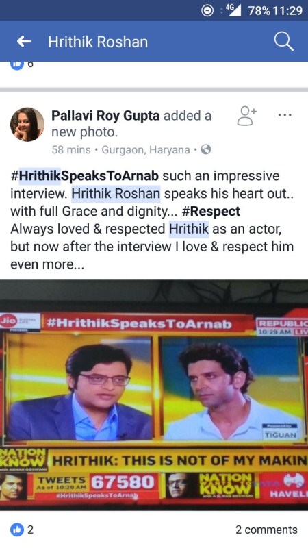 The interview took social media by storm as the netizens united in support of Hrithik. The interview was touted as 'underconfident' but 'real' with Hrithik laying down his guard and exposing his vulnerabilities to the world, being more 'human' than a 'star'. Hrithik Roshan,actor Hrithik Roshan,Kangana Ranaut controversy,Kangana Ranaut,hrithik roshan kangana ranaut,hrithik kangana affair