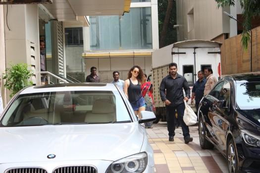 Bollywood Actress Kangana Ranaut spotted at Arts in Motion Studios for her sword fighting training.