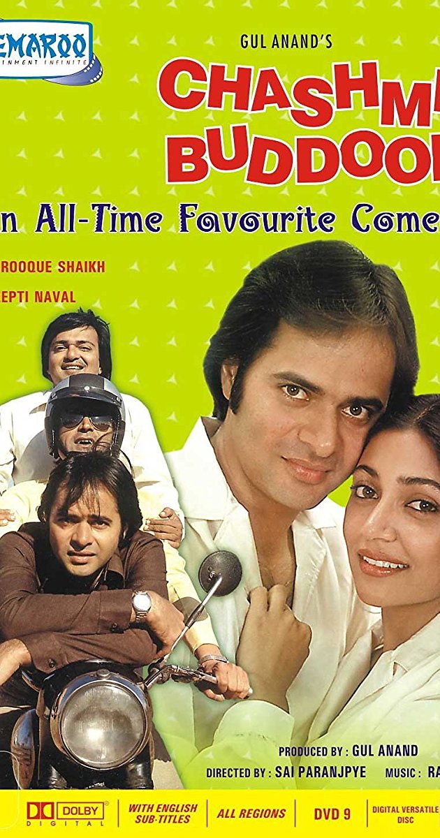 Chashme Badoor: This 80's film wins everyone's heart with its storyline of two womanizers who fail to impress a girl they know but how one of their nerdy friends impresses her. Katha,Chashme Badoor,Tu Hai Mera Sunday,Golmaal,Khubsurat,5 Slice of Life Genre films
