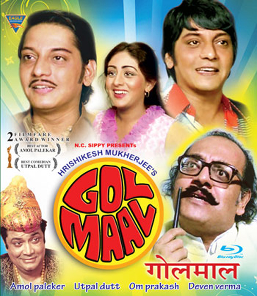 Golmaal: Hrishikesh Mukherjee's directorial, is as the title of the film says Golmaal of dealing with a quirky boss who discourages his employees from pursuing any hobbies but catches one playing Hockey and how he deals with the situation. Katha,Chashme Badoor,Tu Hai Mera Sunday,Golmaal,Khubsurat,5 Slice of Life Genre films