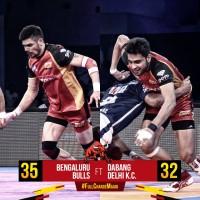 Pro Kabaddi League,Bengaluru Bulls,Dabang Delhi,Ajay Kumar,Rohit Kumar,Bengaluru Bulls beats Dabang Delhi