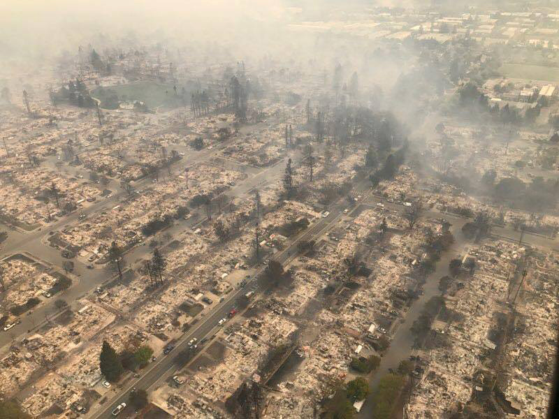 According to state officials, almost 8,000 firefighters are currently involved in trying to contain the blazes. The equipment being used includes 550 fire trucks, 73 helicopters and over 30 planes. California,California wildfire,California wildfire ravage,massive wildfire,California massive wildfire