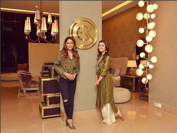 Actress Alia Bhatt who shifted to her new house a while back went shopping for essential stuff to Gauri Khan's home decor store in Mumbai. Gauri Khan has carved a place for herself in the creative Industry of designs and has time and again astonished everyone with her artwork. Alia Bhatt took to Instagram to share a picture of her recent visit to the beautiful store. She said, "Beautiful evenings spent at the all new and fabulous #GKD store! You've done such a stunning job with the place @gaurikhan !" Alia Bhatt,actress Alia Bhatt,Alia Bhatt visits Gauri Khan,Alia Bhatt visits Gauri Khan store,Gauri Khan,Gauri Khan store,Ranbir Kapoor