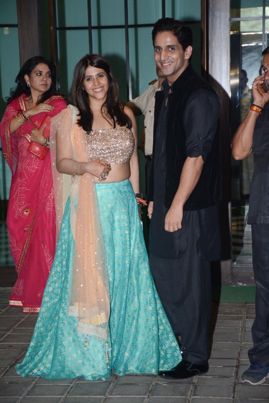 Ekta Kapoor spotted at Arpita Khan's Diwali party. Salman Khan,Shah Rukh Khan,Katrina Kaif,Salman Khan and Shah Rukh Khan,Arpita Khan,Arpita Khan Diwali party,Salman Khan at Diwali party,Shah Rukh Khan at Diwali party,Katrina Kaif at Diwali party