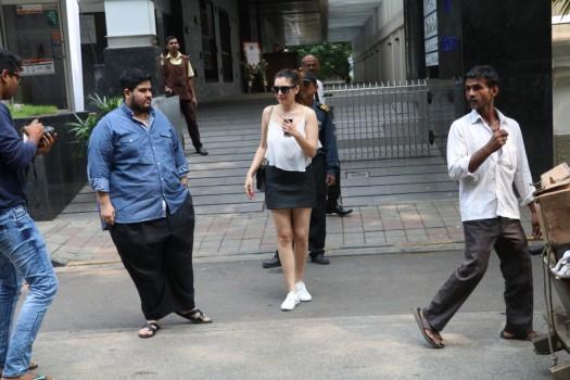 Actress Hansika Motwani spotted at Hakkasan Bandra.