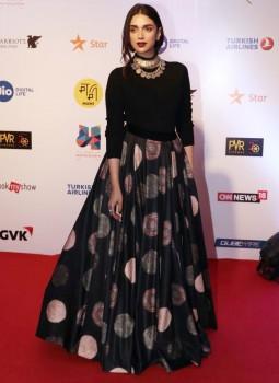 Aditi Rao Hydari spotted at Jio Mami Film Festival 2017.