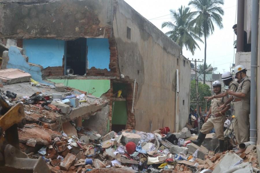 "So far three persons have been found dead. We have rescued four persons from the debris, while two others have been rushed to a nearby hospital." Cylinder blast,LPG cylinder blast,Cylinder blast in Bengaluru,Bengaluru Cylinder blast,gas cylinder blast