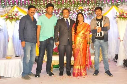 Vennela Kishore at Comedian actor Harish wedding reception.