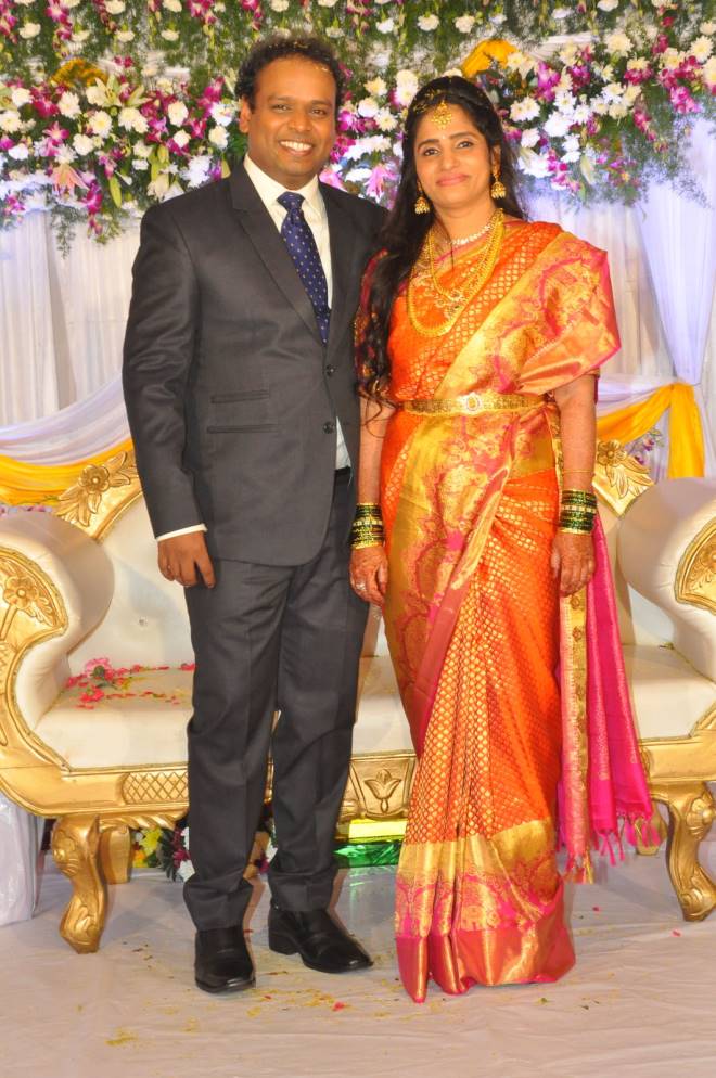 Comedian actor Harish wedding reception pics. Harish,Harish wedding reception,Vennela Kishore,Harish wedding reception pics,Harish wedding reception images,Harish wedding reception stills,Harish wedding reception pictures,Harish wedding reception photos