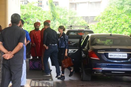 Deepika Padukone spotted JW Marriott Hotel in Juhu.