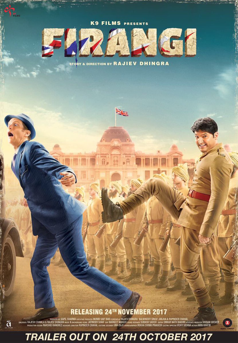 The makers unveiled the first look poster of Firangi movie starring Firangi, Ishita Dutta and Monica Gill in the lead roles. Kapil Sharma,Firangi first look poster,Firangi first look,Firangi poster,Firangi movie poster,Firangi,bollywood movie Firangi