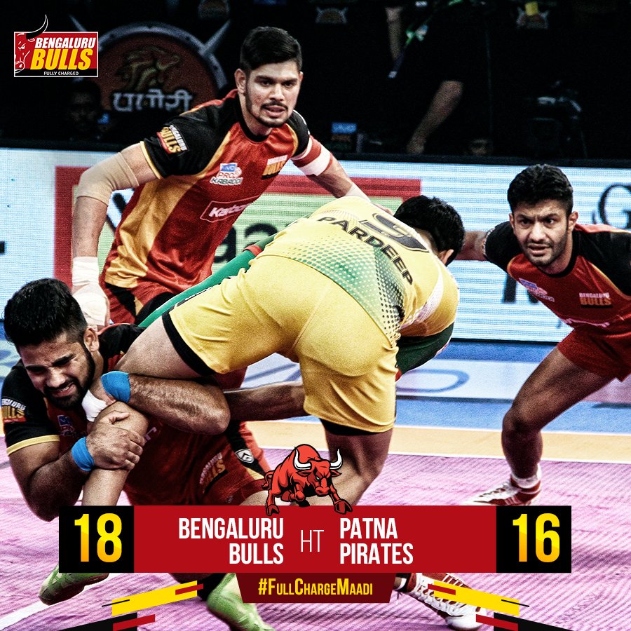 Patna, who have already qualified for the super playoffs, have 71 points after 22 league matches and finished second in Zone B. Pro Kabaddi 2017,Pro Kabaddi,Bengaluru Bulls,Patna Pirates,Bengaluru Bulls and Patna Pirates
