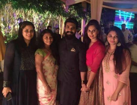Ram Charan with his wife Upasana at Chiranjeevi's Pre-Diwali dinner party.