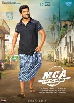 The first look poster of Nani-starrer MCA is released on Wednesday, directed by Venu Sriram. It also stars Sai Pallavi and has music by Devi Sri Prasad. Bankrolled by Dil Raju, 