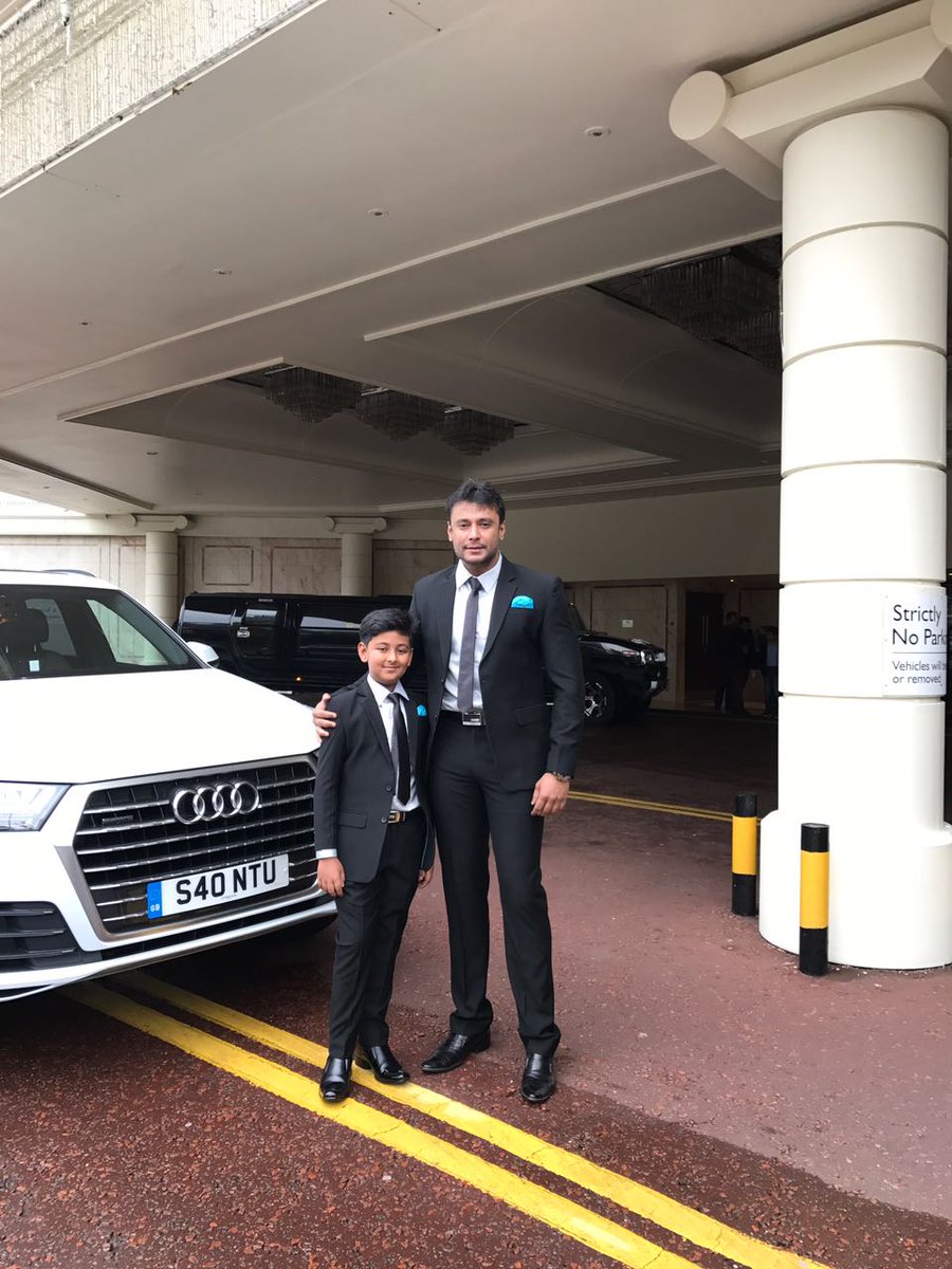 Darshan tweeted: All set to make it to the Event in London Along with my Son Vineesh. Challenging star Darshan,Darshan,Challenging star,Darshan at British Parliament,British Parliament
