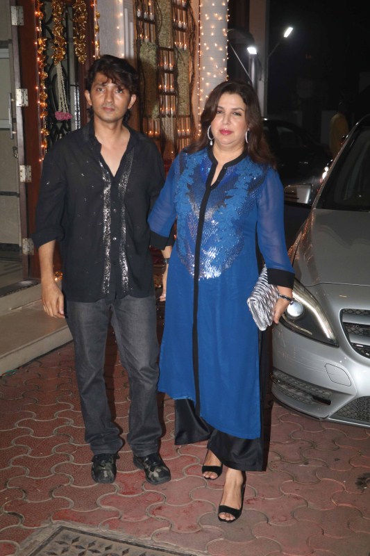 Farah Khan and husband Shirish Kunder spotted at Shilpa Shetty's Diwali party. Sridevi,Madhavan,Bipasha Basu,Sonali Bendre,Anil Kapoor,Shilpa Shetty’s Diwali party,Shilpa Shetty,Shilpa Shetty Diwali party pics,Shilpa Shetty Diwali party images,Shilpa Shetty Diwali party stills,Shilpa Shetty Diwali party pictures,Shilpa Shetty Diwali