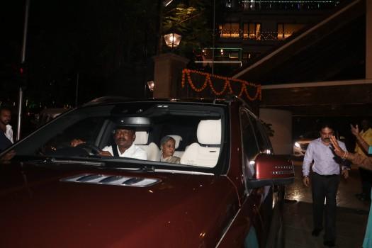 Actor Abhishek Bachchan and Aishwarya Rai Bachchan spotted outside their house.