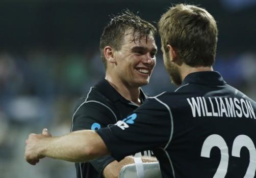 New Zealand rode on brilliant knocks from Tom Latham and Ross Taylor to a comprehensive six-wicket victory over India in the first One-Day International (ODI) at the Wankhede Stadium here on Sunday. The duo contributed a 200-run stand for the fourth wicket as the visitors overtook India's total of 280/8 with six balls to spare. This is the highest successful run-chase at the Wankhede. New Zealand have taken a 1-0 lead in the three-match ODI series. Latham, who remained unbeaten on 103, smashed the opposition bowlers all over the park to notch up eight boundaries and two sixes in his 102-ball innings. Taylor (95) used his experience from the other end to keep the scoreboard ticking, punishing the loose deliveries.