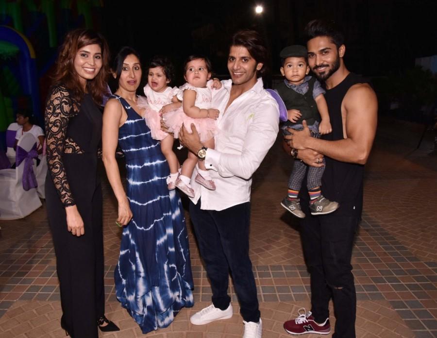 Karanvir Bohra and Teejay Sidhu celebrated their kids 1st birthday on 22nd Oct in Mumbai. Karanvir Bohra and Teejay Sidhu,Karanvir Bohra,Teejay Sidhu,Karanvir Bohra and Teejay Sidhu's little cuties,Karanvir Bohra and Teejay Sidhu daughter