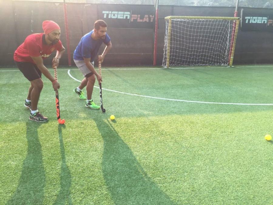 Recently it was announced actor Angad Bedi will soon commence shooting after completing Abu Dhabi schedule of Tiger Zinda Hai for a biopic on Indian hockey captain Sandeep Singh. The film is set to be directed by Shaad Ali and also has Diljit Dosanjh and Taapsee Pannu in the film. Angad will be seen portraying the character of a hockey player and elder brother of Sandeep Singh which is being played by Diljit Dosanjh. Last week Angad starting his training as the hockey player with none other Sandeep Singh himself who has been flown down to train the actors. The game requires the high level of energy and stamina but for Angad, its comes handy as the actor has been trained as an athlete since a very young age. Angad was seen practicing hockey like any other professional player that impressed the hockey skipper. Angad Bedi,Angad Bedi training,Sandeep Singh biopic,Sandeep Singh,Tiger Zinda Hai,captain Sandeep Singh