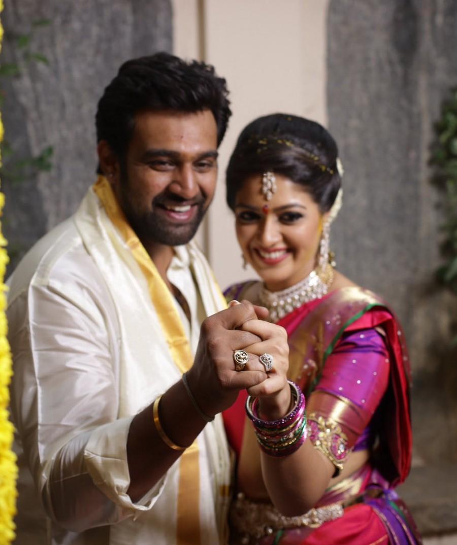 Meghana Raj tweeted image with caption: Chiru and I are overwhelmed by all de love and affection showered upon us.. Thank u 4 all the blessings and good wishes #Myloveforlife Chiranjeevi Sarja,Meghana Raj,Chiranjeevi Sarja and Meghana Raj,Chiranjeevi Sarja and Meghana Raj engagement,Chiranjeevi Sarja and Meghana Raj marriage,Chiranjeevi Sarja and Meghana Raj engagement pics,Chiranjeevi Sarja and Meghana Raj engagement images,C