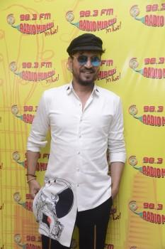 Actor Irrfan Khan promotes his upcoming movie Qarib Qarib Singlle at Radio Mirchi.